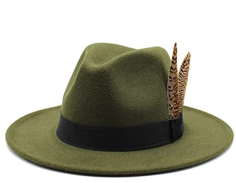 keusyoi Winter Fedoras Hut Herren Filz Klassische Jazz Hüte Schlapphut Frauen Casual Panama Cap für weiße Party Fedoras, a, 6 7/8/7 1/8