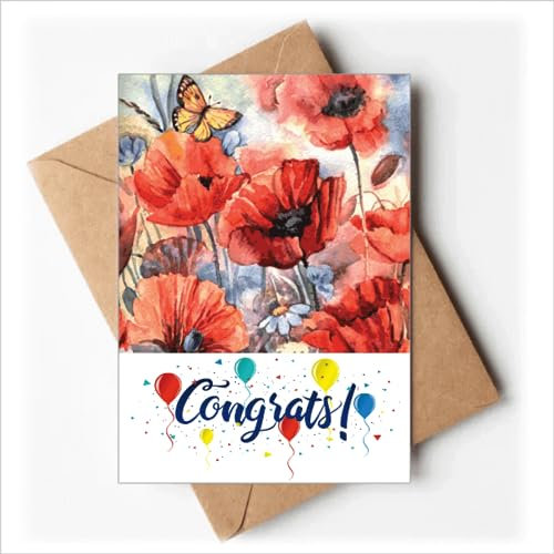 Bunt mit Blumen Hochzeitskarten Glückwunsch Grußkarten Umschläge