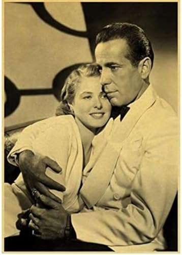 Poster Casablanca Vintage Filmplakat Wandkunst Bilder Poster Und Drucke Filmstills Leinwand Malerei Kunst Wand Home Decor 50X70Cm Kein Rahmen