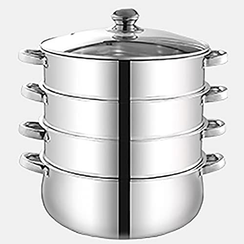 JKJZSALJ Pentola A Vapore/Pentola Calda/Pentola per Zuppa Doppio Fondo in Acciaio Inossidabile Addensato Panini al Vapore Commerciali Super Grande Vaporiera A Gas