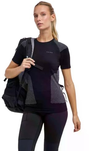 FALKE dam Baslager Ovandel Wool-Tech Light Protective W S/s Ts ull funktionsmaterial snabbtorkande 1 del, Svart Black 3000, L
