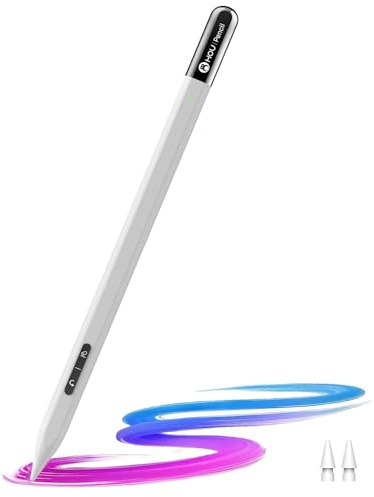 HOU Pencil USB-C für Apple, Schnelles Rückgängigmachen & Radiertasten, Versteckter USB-C Ladeanschluss, Stift für iPad10/9/8/7/6 Generation, iPad Pro 11/12.9/13 M4, iPadAir M2/5/4/3, iPad mini 6/5