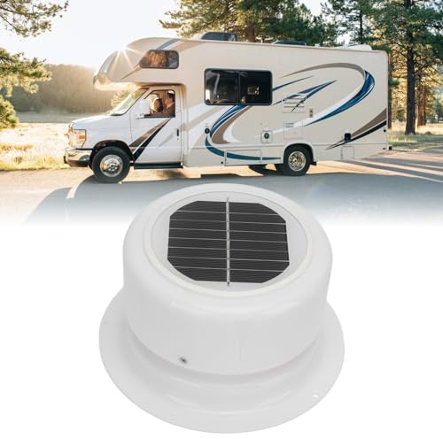 RV Solar Ventilation Fan, with Mounting Screws, Solar Powered Vent Fan, for RV Boat Trailer Camping Car Sheds