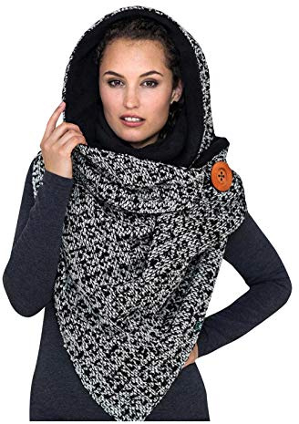 Generisch Schal Damen Winter Weihnachtsgeschenke für Frauen Damenschal Winter Kuschelig Halstuch Schals Tücher für Damen Weihnachten Kaschmir Schal Frauen Schal Und MüTze Set Bunte Schals Damen