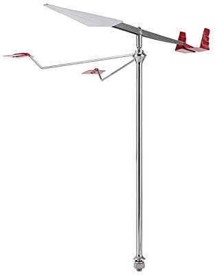 Veleta Marina Indicador de Dirección del Viento Reflector Luminoso de Alta Sensibilidad Acero Yate Barco Vela