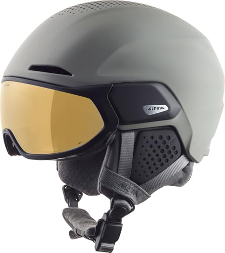 Alpina Alto Q-LITE - sicherer, stoßabsorbierender & individuell anpassbarer Skihelm für Erwachsene, mit kontrastverstärkendem Visier