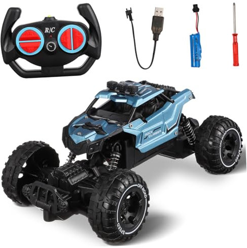 JOINPAYA Wiederaufladbares Offroad Ferngesteuertes Auto Mit Anti-kollisionsschutz Leistungsstarkem Motor Geländegängig Gras Sand Und Asphalt Rc Fahrzeug Spielzeug Für Junge Mädchen Ab Jahre