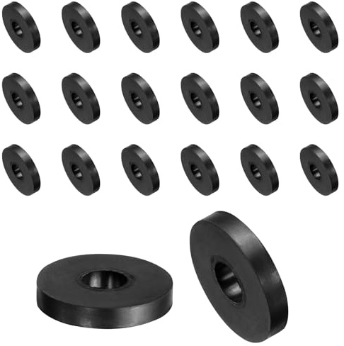 QUARKZMAN 20pcs Rondelles en Caoutchouc Anti-Vibration Épaises, Entretoise Plate Amortisseur pour Connexions Électriques Réparations Automobiles Appareils, 30mm OD x 10mm ID x 5mm Hauteur
