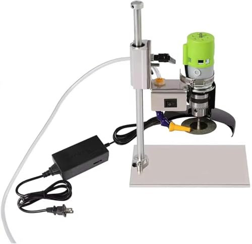 Taglierina per Bottiglie di Vetro, 6000 Giri/min, Macchina per Taglio, rettifica e Perforazione di Bottiglie di Vino con 3 Lame Abrasive per Fai da Te, Artigianato Creativo o Rotondo/Quadrato