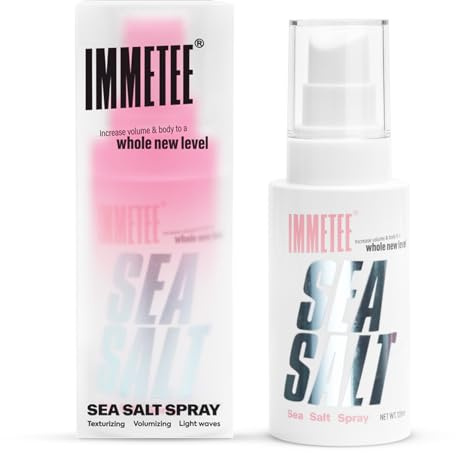 immetee Sea Salt Spray, Spray texturant et volumateur, Texture & coiffure,Ondes de plage avec peigne 120ml