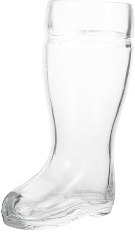LOORGVEL Glass Beer Boot Mug Creative Boot Cup Glass Container for Candy and Vodka, Suitable for Home Entertaining and Night Clubs 7.9x4.5x2 Inches