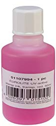 EUROLITE UV-aktive Stempelfarbe, transparent rot, 50ml | UV-aktive Stempelflüssigkeit