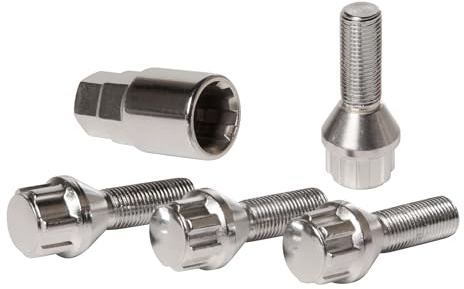 S SUMEX Atb2527 Tornillos Antirrobo Ruedas Tipo C (14X1,25 L27) Máxima Seguridad para tus Ruedas Fabricadas en Material de Alta Resistencia