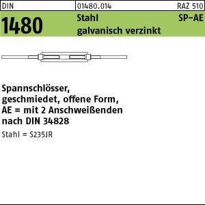 1 Spannschlösser DIN 1480 Stahl SP AE M20 verzinkt
