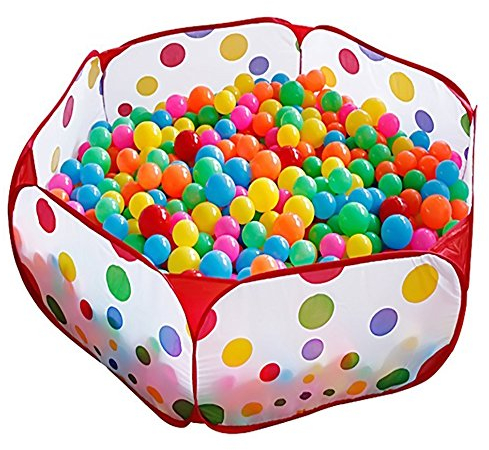 KUUQA Piscina Tenda Piscina di Palline per Bambini con Cerniera Rossa Deposito Borsa 3.28Ft (Palle Non Incluso)