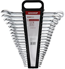 GEDORE red Ring-Maulschlüssel-Satz, 21-teilig, SW 6-32, Chrom-Vanadium-Stahl, Silber