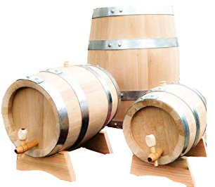 Barrica de roble de 15 l, barril de vino, barril de madera maciza, barril de whisky, barril de cerveza