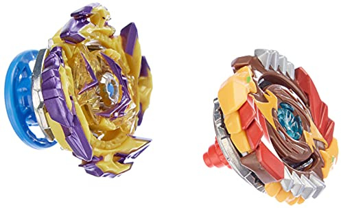 Beyblade Burst Surge Speedstorm Spear Valtryek V6 und Regulus R6 Kreisel Doppelpack – 2 Battle Kreisel, Spielzeug für Kinder