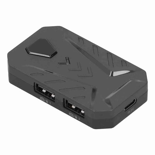 Heayzoki Gaming Keyboard Mouse Converter, USB 2.0 Mobile Gaming Keyboard Mouse Converter Adapter, Bluetooth 4.0, mit verstellbarem Ständer, für Android Systerm(Schwarz)
