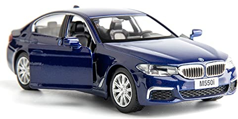 RMZ City BMW M500i Car Model 1:36 Diecasting Alloy Toy Car, Pull Back Vehicles Toy Car for Toddlers Kids Boys Girls Gift Blue