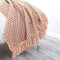 LumiSyne Manta De Punto con Flecos Pata De Gallo Bohemio Cuadros Comoda Suave Cubresofa Cubrecama Manta Cubrecama Decorativa para Sofá Cama 230x130cm
