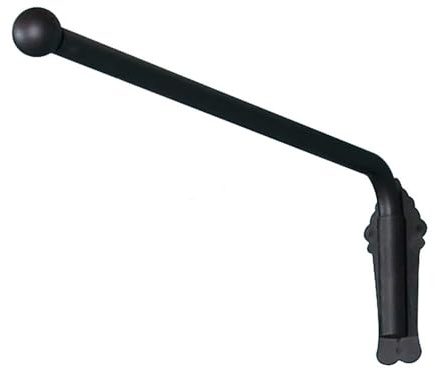 Tringle à rideaux de fenêtre avec bras pivotant pour charge lourde, 40 kg, diamètre : 25 mm, tringle à rideaux pour cuisine, salle de bain, noir. (90CM)