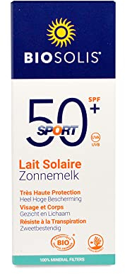 Leche solar ecológica Sport Extreme 50+ - Protección UVA+UVB - Resistente al agua - sin perfumes - Vegano y orgánico - Mineral - 98% naturales - 50 ml