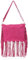 aleva Franges en Cuir, Sac à bandoulière pour Femme, Fuchsia, Taille Unique