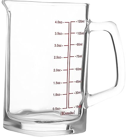 GOOHOCHY Verre Doseur Transparent Pour Farine Et Huile Avec Graduation Claire, Facile à Utiliser Et à Nettoyer Pour La Maison