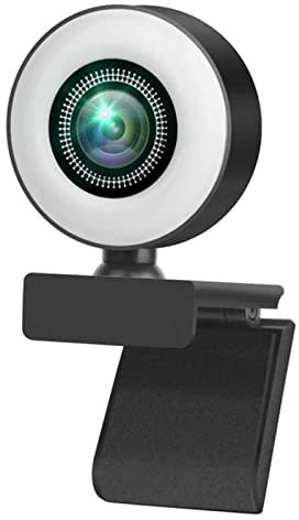 Cámara web 2K 4K HD Cámara web con luz de llenado de anillo for portátil ordenador personal Cámara de transmisión en de la computadora Video Web Cámara Micrófono Web Cam Cámara web 4k ( Size : 4K )