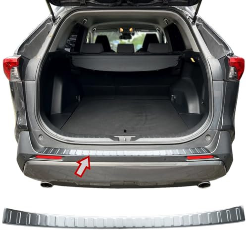 RECAMBO | Protector de Parachoques Trasero | Compatible con Toyota Rav4 | a Partir de 2018 | Acero Inoxidable Mate | Protección Borde de Carga
