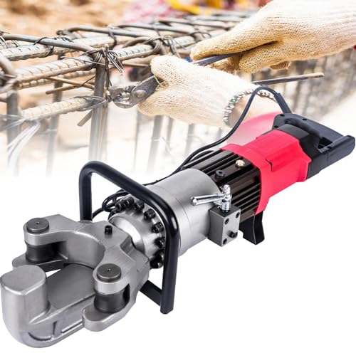 YANGYMM Elektrischer 4-25 Mm Bewehrungsbieger, Tragbar Hydraulisch, Stahlbiegemaschine, 2-2,5 Sekunden, VerstäRkungsmaschine, Biegewinkel 0-130 °, für Rundstahl/Weichstahl/Gewindestahl