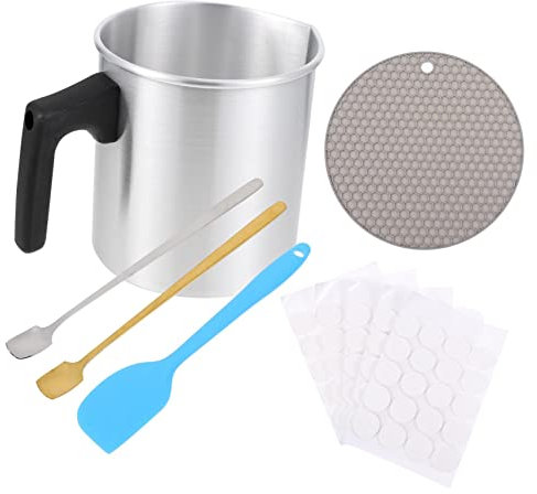 CIMAXIC Unverzichtbare Werkzeuge Zur Kerzenherstellung – 1 2 L Gießtopf Aus Edelstahl Hitzebeständig Ideal Für Bastelarbeiten Mit