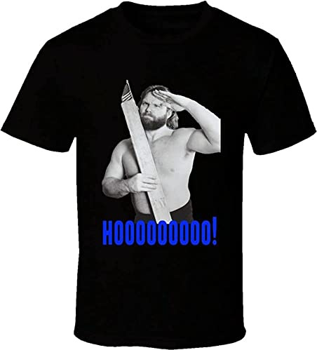 CJQSQL Hacksaw Jim Duggan Retro Wrestling Legend T Shirt Black