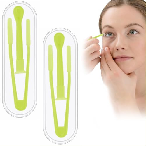 Pinzette Lenti a Contatto,Ventosa Lenti a Contatto,Applicatore Lenti a Contatto,Dispositivo di Rimozione Delle Lenti a Contatto,Strumenti di Rimozione Lenti a Contatto Per Casa Viaggio,2 Pezzi (Verde)