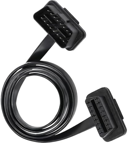 GFFG Câble OBD2 pour voiture, appareil de diagnostic, 16 broches mâle vers femelle, câble plat OBDII, adaptateur de diagnostic (1 m)