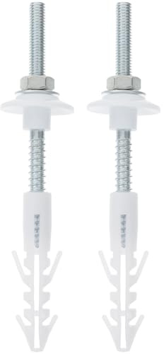 Kichvoe Kit Viti di Fissaggio Lavabo Bagno in Acciaio Resistente per Lavabo Sospeso a Parete, Vite di Montaggio per Sanitari Installazione Rapida e Fissaggio Stabile per Accessori Bagno
