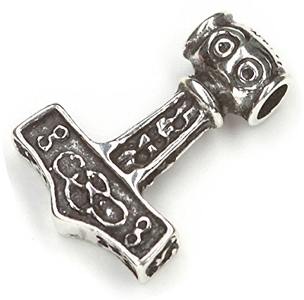 Drachensilber Silber Anhänger Thors Hammer Mjölnir Wikingerschmuck 925 Sterling Silber Mjölnir Mittelalter Silberanhänger