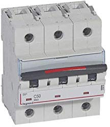 Disjoncteur DX³ 36kA - 3P 400V~ - 50A - courbe C - 4,5 modules