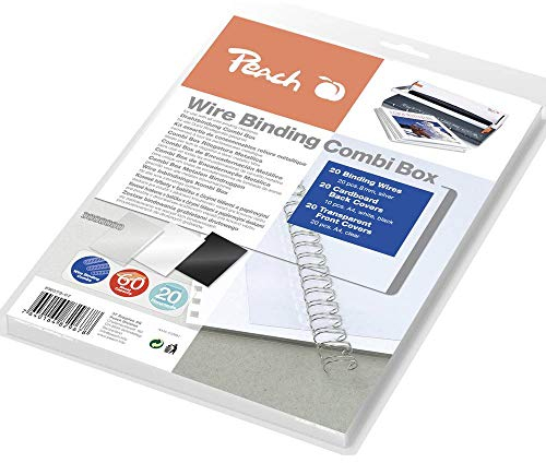 Peach Drahtbindeset für 20 Dokumente - 60-teilig - 8mm - 60 Blatt - PW079-07