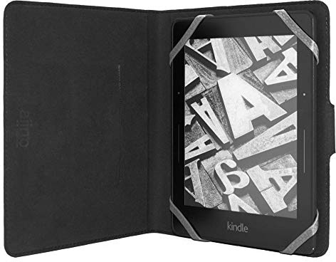 aiino - Daily Case for Kobo & Kindle 6 from 6.8 to 8, Silicone Interior, Magnetic Clasp, Designed for Amazon Kindle & Kobo e-Readers, Protective Case, e-Reader Accessories - Black