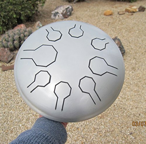 Edelstahl Mini-Vibe – 25.5 Cm - Natural - 8 Notes in Freya Scale/Handpan, Steel Tongue Drum