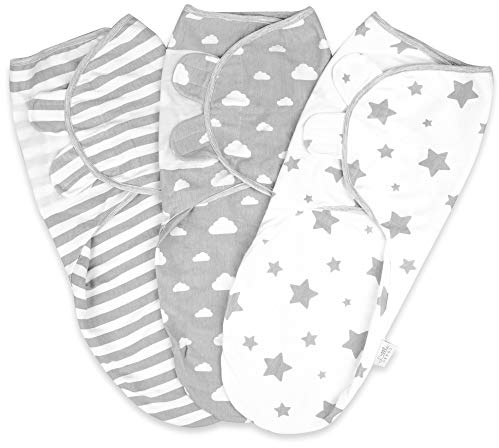 Little Seeds Pucksack Baby , Decke Pucktuch Baby Für Neugeborene von 0-3 Monate Swaddle Decke aus 100% Bio-Baumwolle