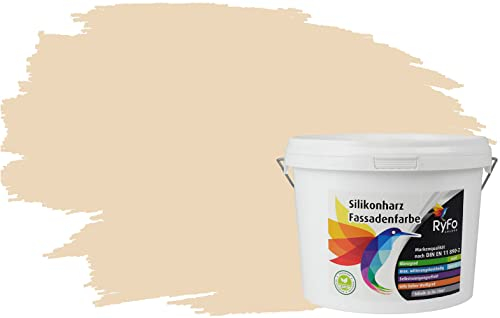 RyFo Colors Silikonharz Fassadenfarbe Lotuseffekt Trend Cottonbeige 3l