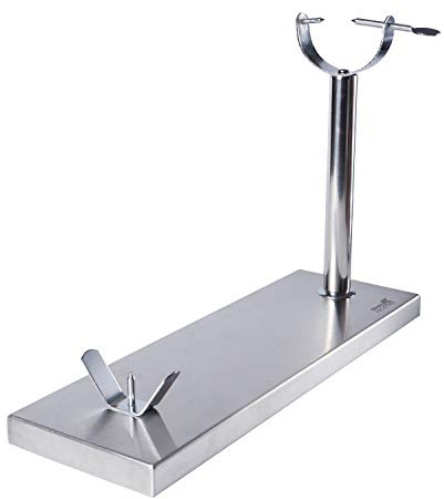 TM Electron HOCU103 Jamonero Estilo clásico Fabricado en Acero Inoxidable, fácil de Limpiar y con Tacos de Silicona para una Buena adherencia