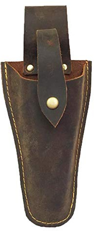 HNYG Funda de Cuero auténtico para Cuchillos, Funda para Herramientas de Cuero, Soporte para cinturón, Funda de jardinería para alicates, Tijeras de podar, Cuchillo de jardín Funda de Cuero