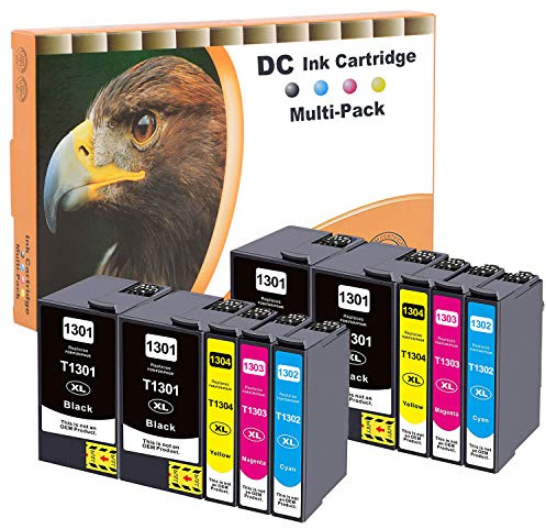 D&C 10x Druckerpatronen Kompatibel für Epson 13XL T13XL für Epson WF7015 7525 3540 SX420W BX320FW SX620FW BX/SX525WD BX625FWD BX305FW B42WD BX925FWD BX635FWD BX535WD SX435/440W BX630FW