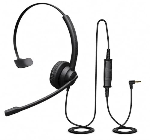 eartec office Cisco Call Centre Headset, Mono EAR308 QD011 | SPA303G/SPA501G/SPA504G/SPA508G/SPA512/SPA514/SPA525G Compatible, 2.5mm Jack Lead, Noise Cancelling Mic, 308SPA