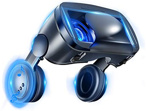 RSGK 3D VR virtual reality headset glasses, head-mounted IMAX movie and game video VR movie glasses, suitable for 5-7 inch mobile phones