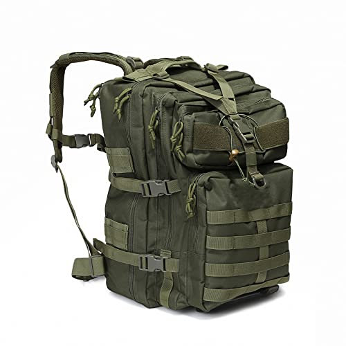 MAOTN 50L militärischer taktischer Rucksack, molle Armee angriffsfeld packsack mit großer kapazität, geeignet für Outdoor Camping, wandern, Bergsteigen, jagen, Angeln Daypack,Green,50L